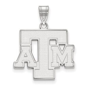 Sterling Silver Texas A&M U. Large 'TAM' Pendant